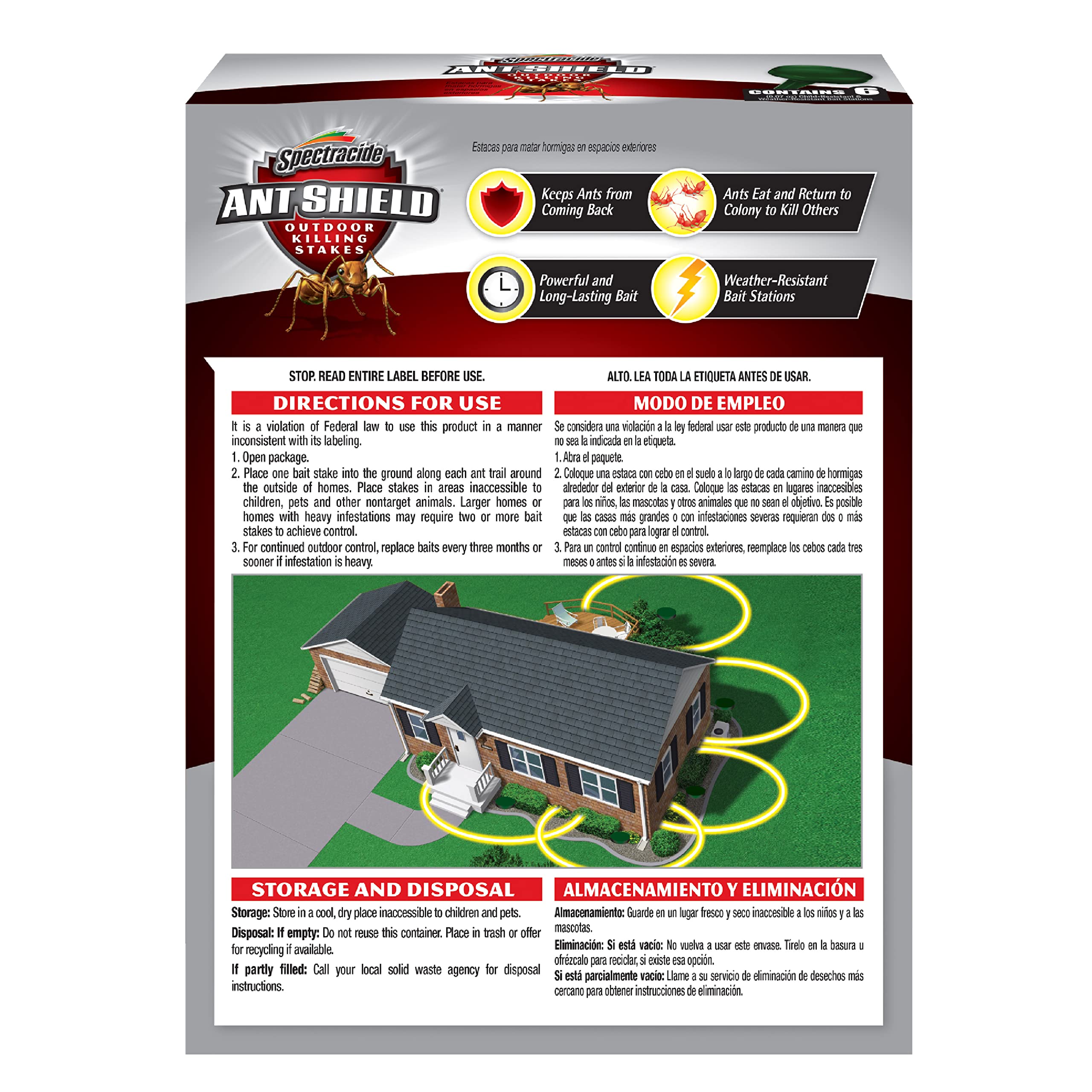 Spectracide Ant Shield Outdoor Killing Stakes 6 Count, Kills The Queen And Colony - Image 10