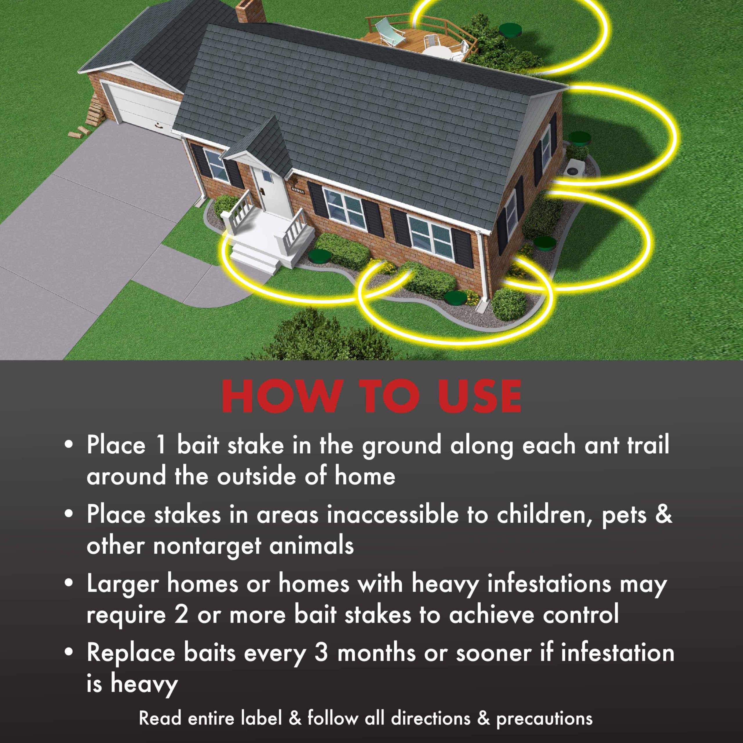 Spectracide Ant Shield Outdoor Killing Stakes 6 Count, Kills The Queen And Colony - Image 7