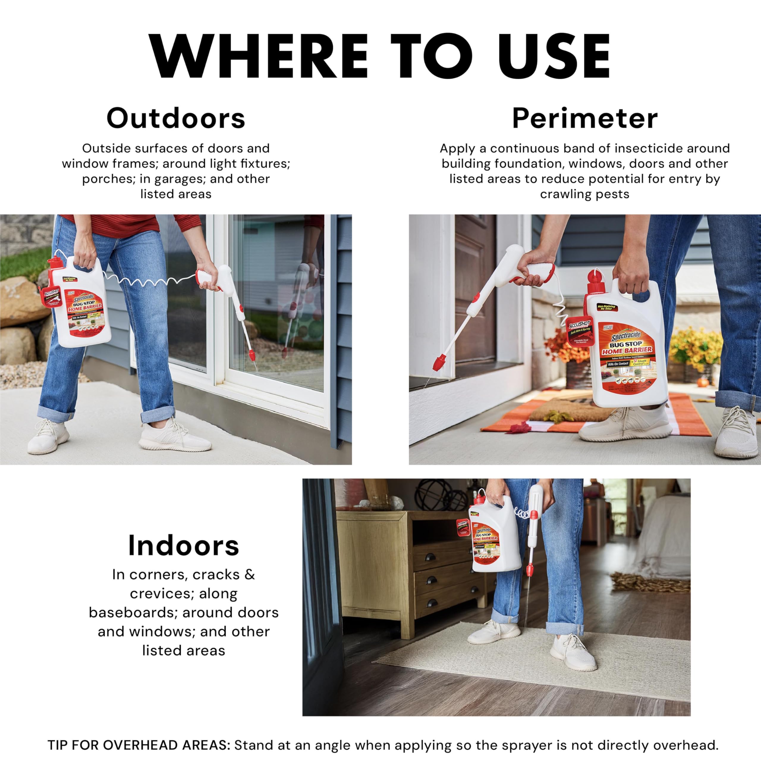 Spectracide Bug Stop Home Barrier2, 1.33 Gallons, AccuShot Refill Kills on Contact for Indoor Plus Outdoor Foundation Treatment Insect Control, Kills Ants, Roaches, Spiders, Fleas, Silverfish - Image 3
