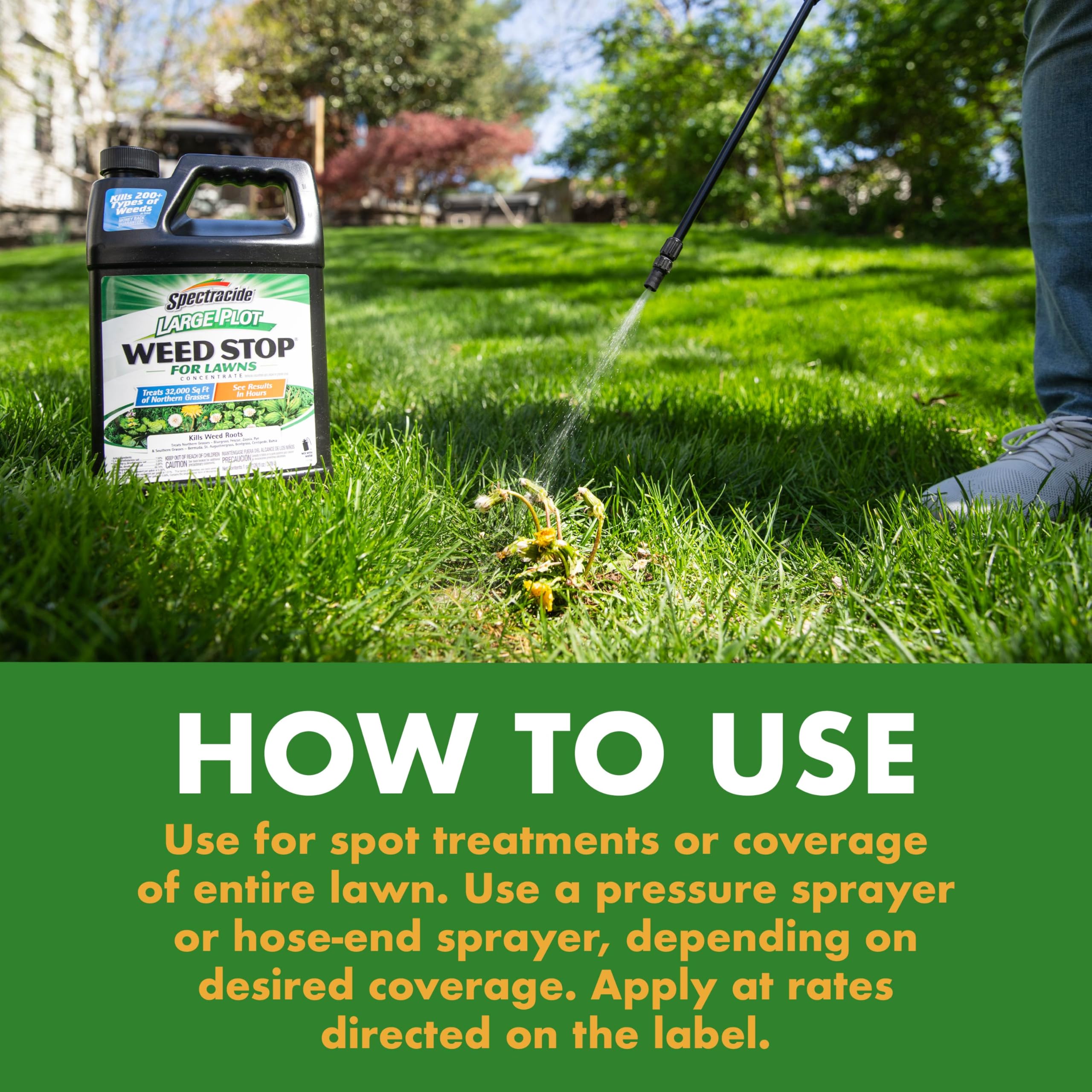 Spectracide Large Plot Weed Stop for Lawns Concentrate, 1 Gallon, Kills More Than 200 Types of Weeds as Listed - Image 7