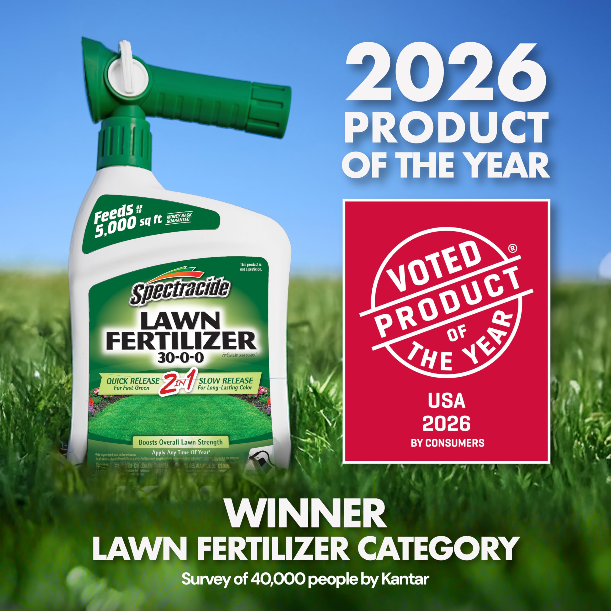 Spectracide Lawn Fertilizer 30-0-0, 3 Count, 2-in-1 Formula Boosts Overall Lawn Strength, Promotes Thick, Green Growth Without Burning - Image 11