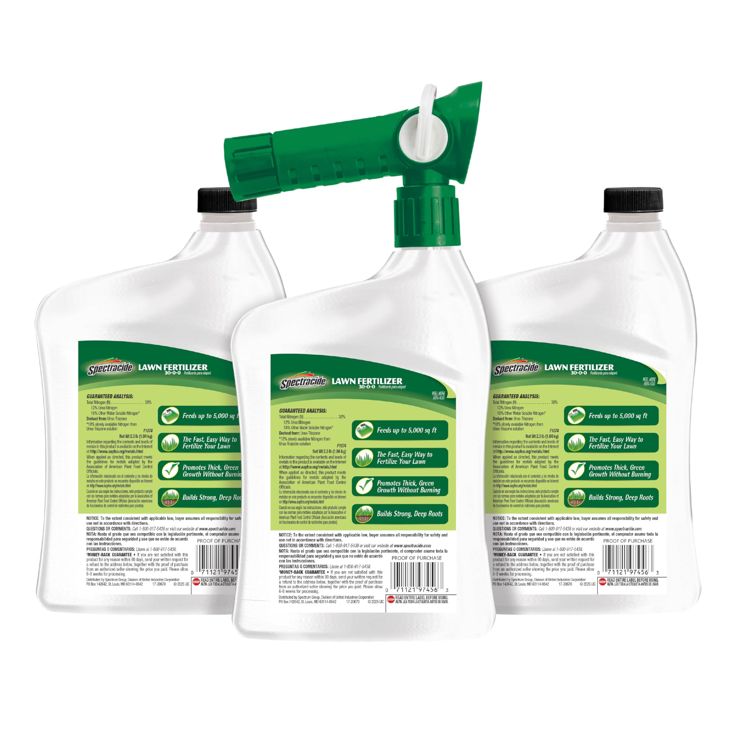 Spectracide Lawn Fertilizer 30-0-0, 3 Count, 2-in-1 Formula Boosts Overall Lawn Strength, Promotes Thick, Green Growth Without Burning - Image 12
