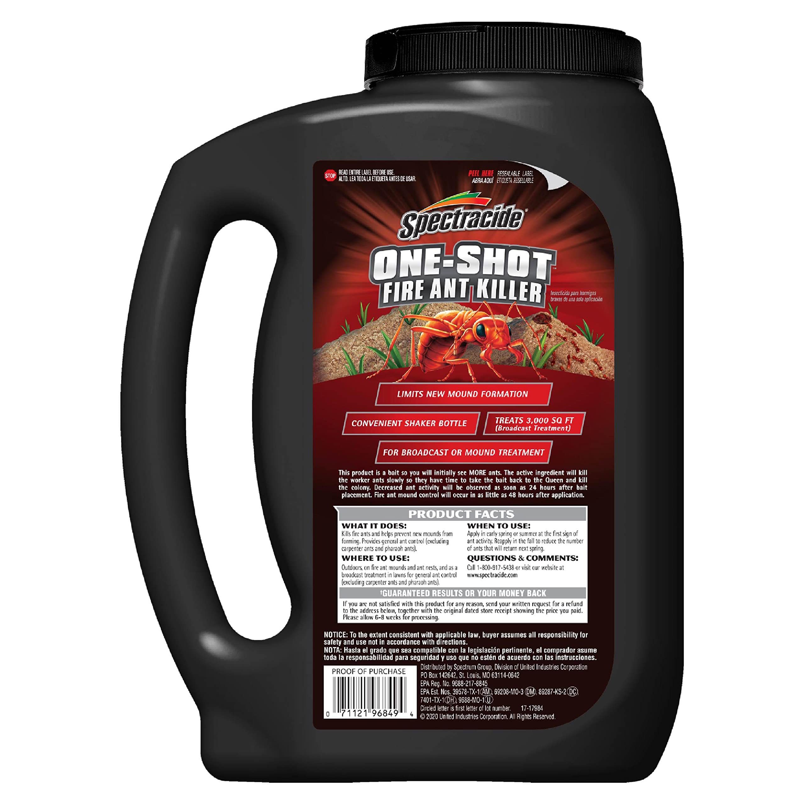 Spectracide One Shot Fire Ant Killer, Fire Ant Bait, Controls Fire Ants for 3 Months, 1.5 lb - Image 10