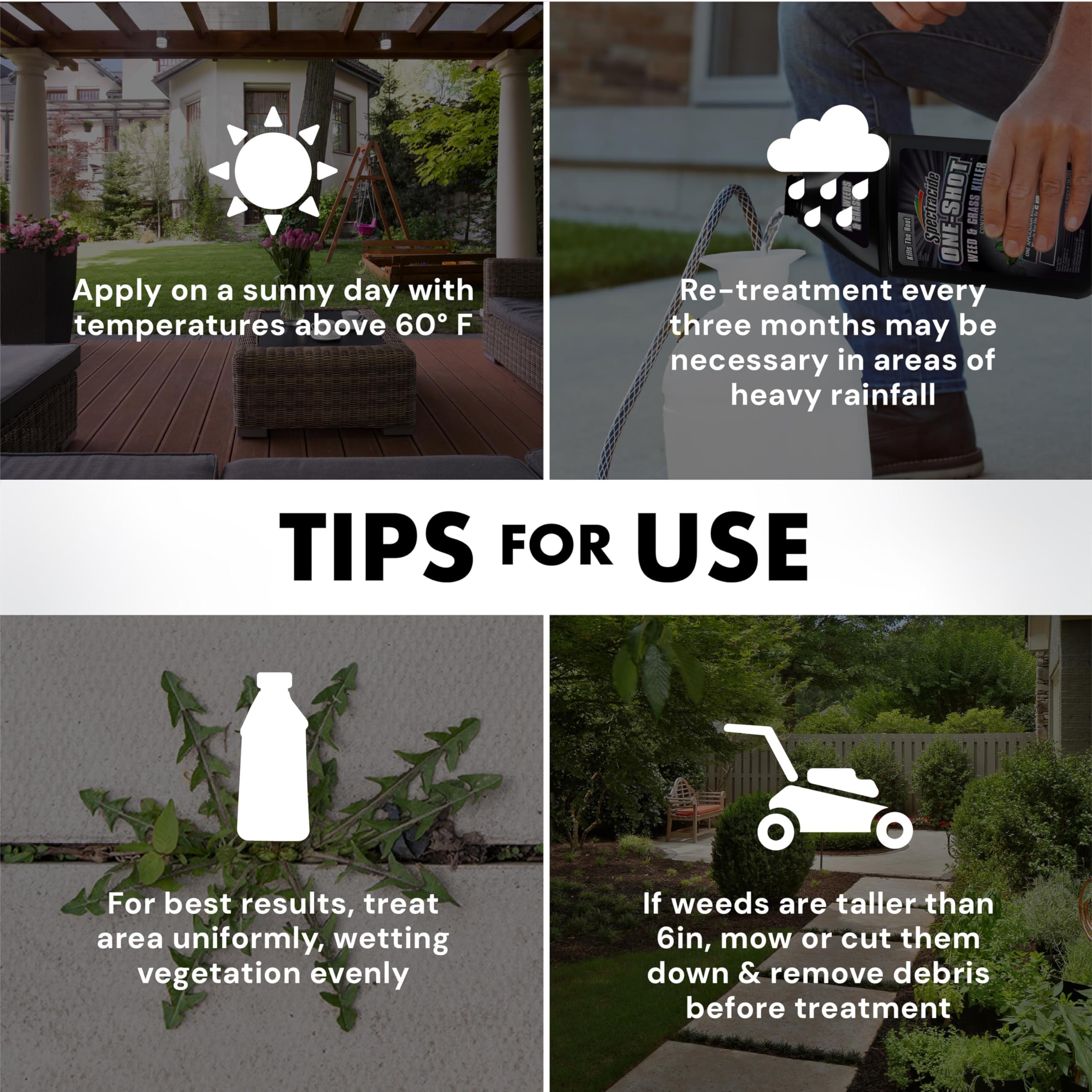 Spectracide One-Shot Weed & Grass Killer, 32 Ounce Concentrate, One Application Kills and Prevents Weeds for up to 5 Months - Image 10