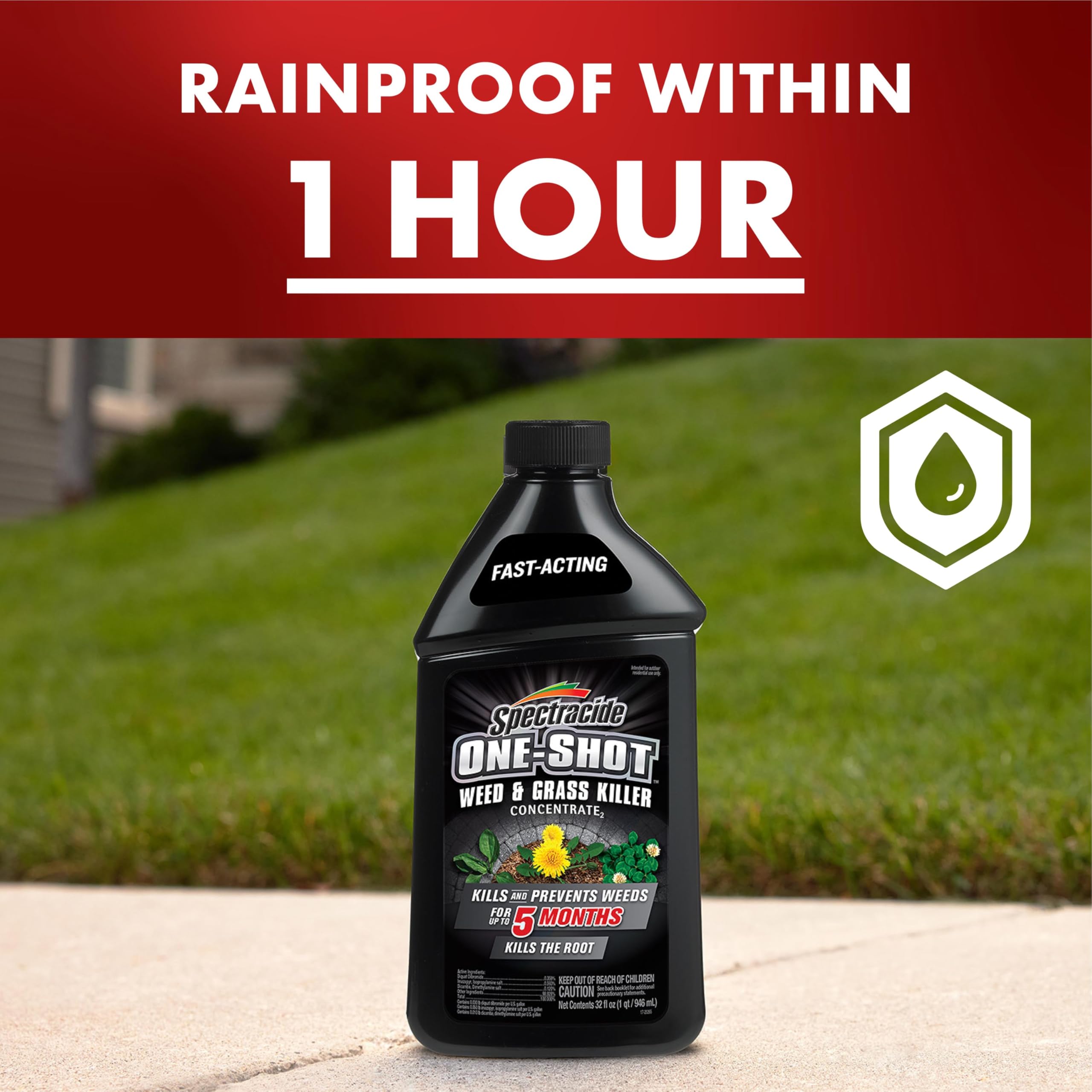 Spectracide One-Shot Weed & Grass Killer, 32 Ounce Concentrate, One Application Kills and Prevents Weeds for up to 5 Months - Image 7