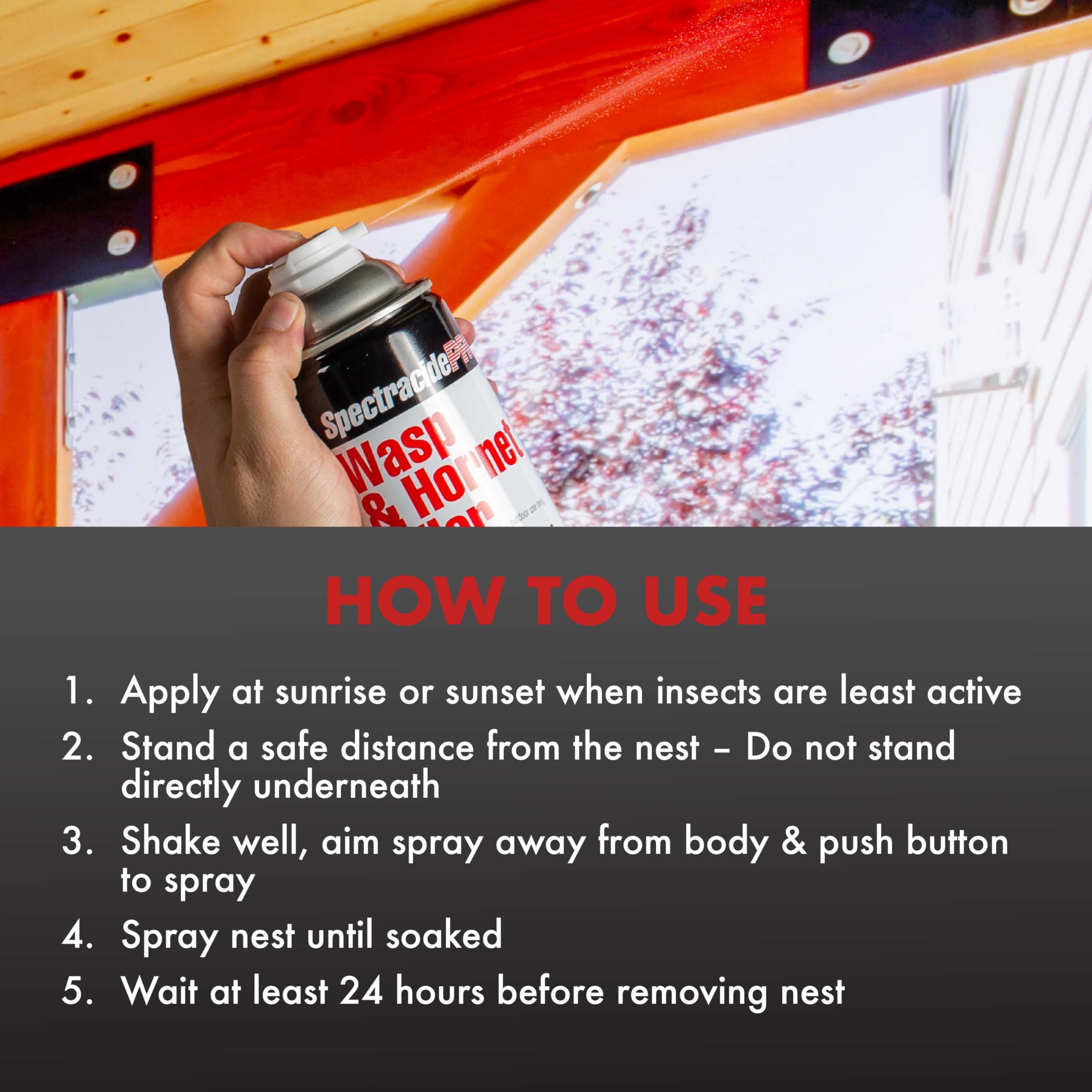 SpectracidePRO Wasp & Hornet Killer 18 Ounces, 20-Foot Jet Spray - Image 7